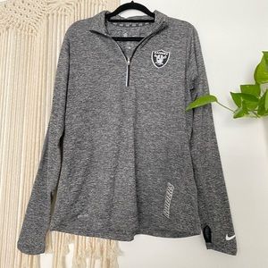 NIKE RAIDERS PERFORMANCE HALF 1/4 ZIP PULLOVER